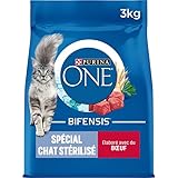 PURINA One Croquettes pour chat stérilisé au boeuf 3 kg