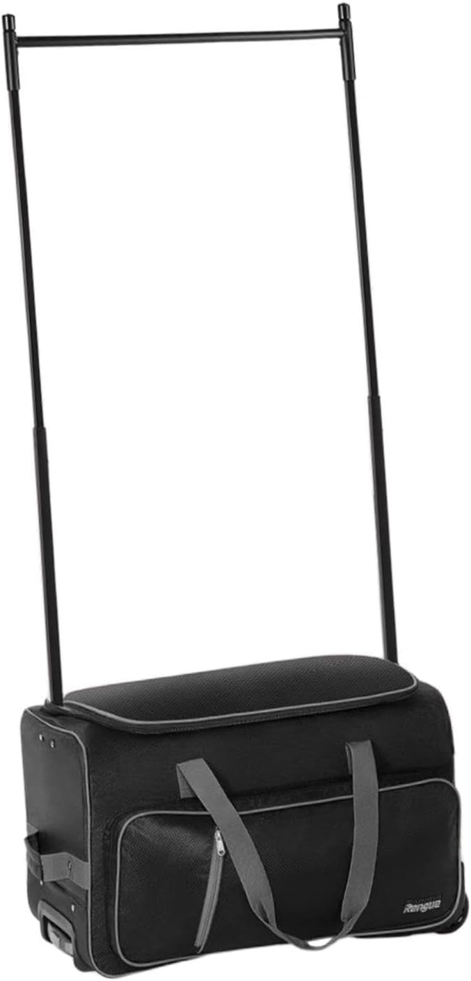 [kowaku] ダンスバッグ 衣類ラック付き 折りたたみ式競技用ダッフルバッグ スポーツ用 大人, ブラックグレイ