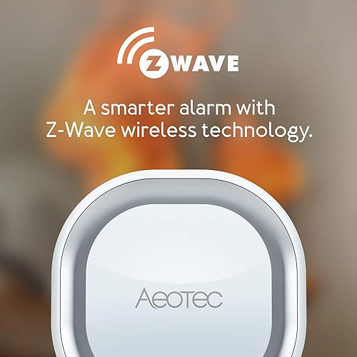 Miniatura 4 de Aeotec Siren 6, Z-Wave Plus S2 habilitado Zwave Siren Altavoz de seguridad, sonido y luz montado en la pared, alarma Zwave con batería de respaldo,