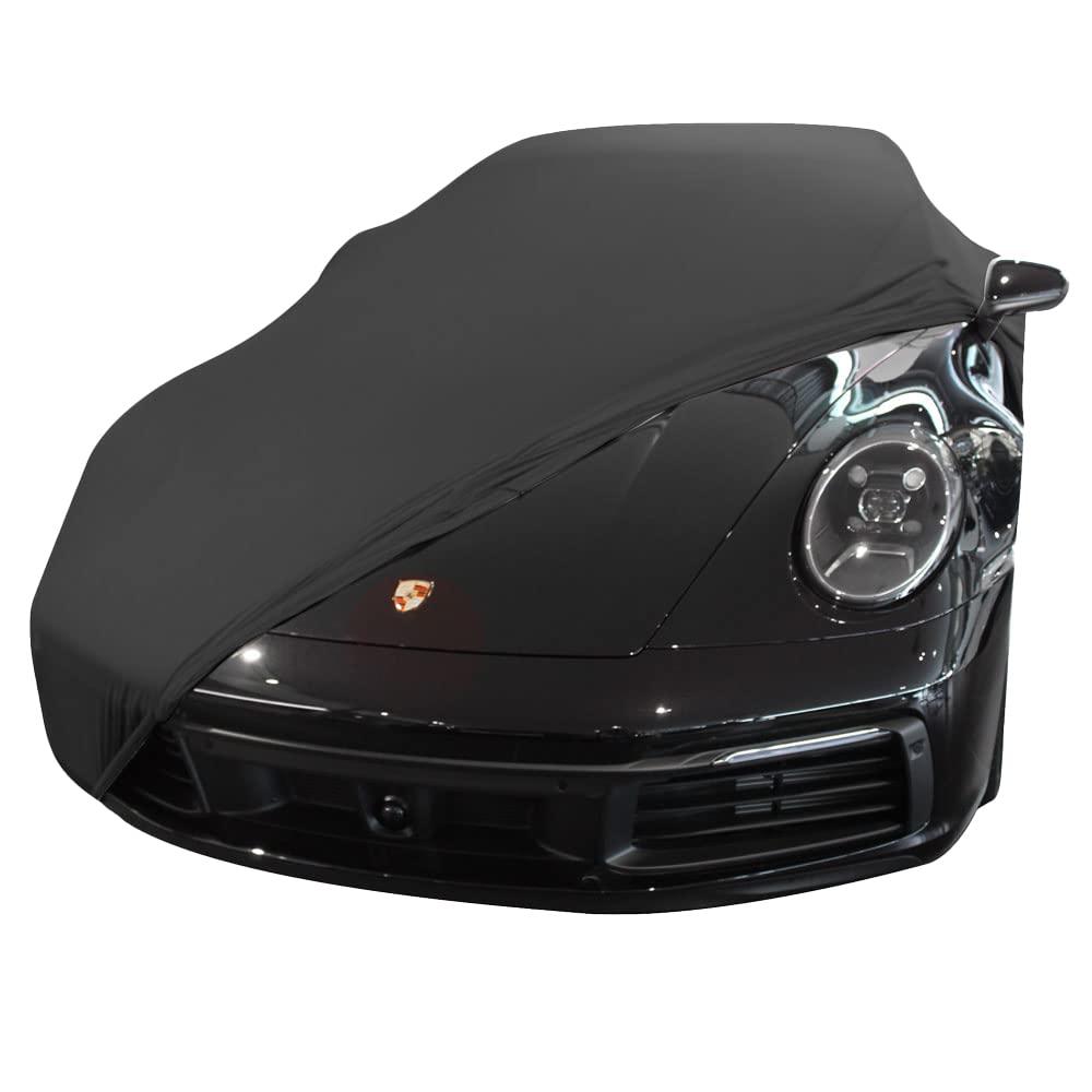 telo copriauto da interno compatibile con Porsche 911 (992) copertura per auto Nero GARAGECOVER Vestibilità perfetta e cover su misura