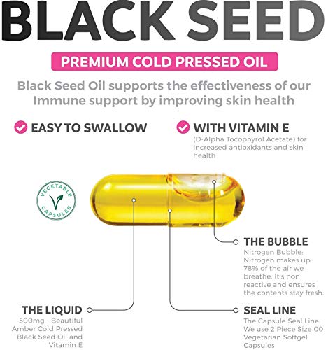 Save $4 (12% Off) - Complete Defense - Immune Bundle - Black Seed Oil - 120 Soft-Gel Capsules (Non-Gmo & Vegetarian) And Immune Support - Vitamin C With Zinc, Vitamin D, Elderberry & Echinacea Non-Gmo #TOP2