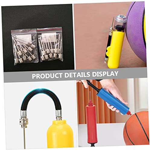 COOLHIYA 200pcs Metal Basketball Football Soccer Volleyball Air Pump Needles Inflation Needle Set for Sports Balls