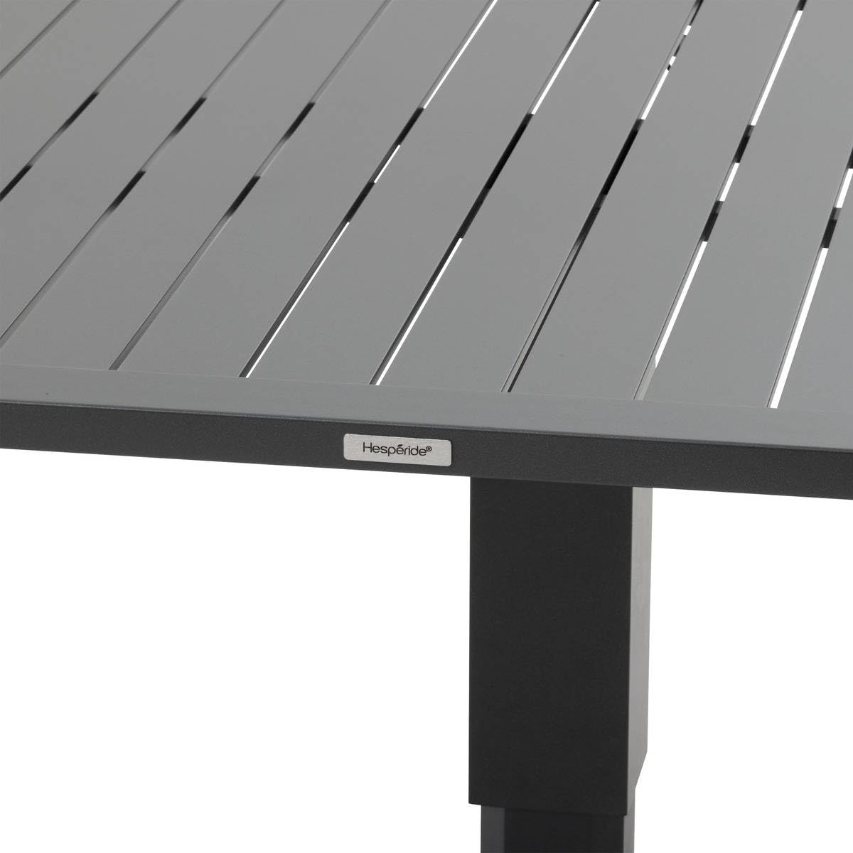 Hespéride - Table de Jardin relevable carrée salimia Graphite 110 x 110 x 69cm en Aluminium