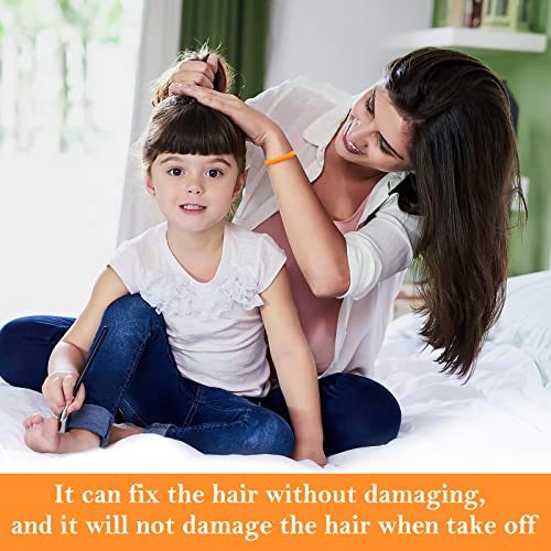 100Pcs 2 Inches Fluorescent Hair Ties For Women Girls, Sublaga Seamless Thick Fluorescent Hair Band, Elastic Hair Ties No Damage Ponytail Holder (Fluorescent Color) #TOP5