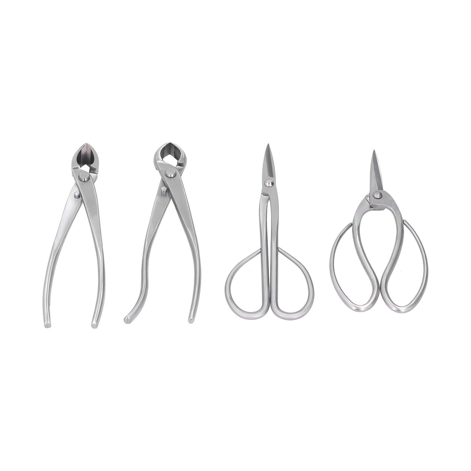 Set di strumenti professionali per bonsai Pomello concavo in acciaio inossidabile Cesoie da potatura Forbici Kit da giardinaggio per appassionati di bonsai Giardinieri Acci