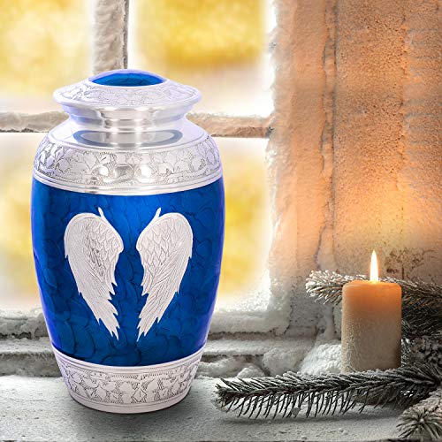 Divit Shilp Crematie Urn voor menselijke as met fluwelen tas, voor volwassenen tot 100 kg, begrafenisurnen. - Afbeelding 5