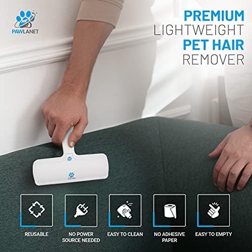 Pawlanet 5 in 1 Complete Pet Hair Removal Set  Reusable Easy to Clean Roller - Brush with Easy Self-Cleaning Base Removes Lint, Dog, Cat Hairs from Clothes, Sofas, Beds, Carpets and More  UK Brand