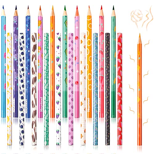 40 Pieces Scented Colored Pencils Assorted Erasable Colored Pencils HB Wood Colored Pencils with Eraser Gift for Children, School Supplies, Classroom Rewards, 19 cm/ 7.5 Inch