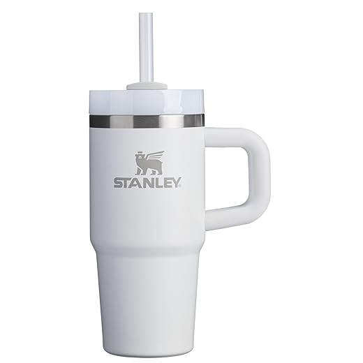 STANLEY Quencher H2.0 Tumbler with Handle and Straw 14 oz | Flowstate 3-Position Lid | Cup Holder Compatible for Travel | Insulated Stainless Steel Cup | BPA-Free | Frost