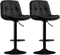 Banqueta Alta Giratória Regulagem de Altura Duoffice Kyoto DU76 (2, Preto)