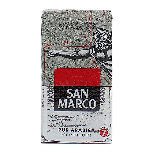  San Marco - San Marco Café Moulu Pur Arabica 250G - 250G - 3 Pezzi - Vendita per confezione