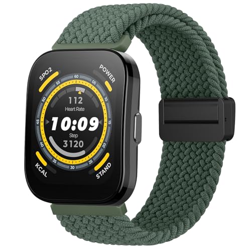 Bracelet Amazfit Bip 5 nylon tressé souple haut de gamme premium 22 mm élastique