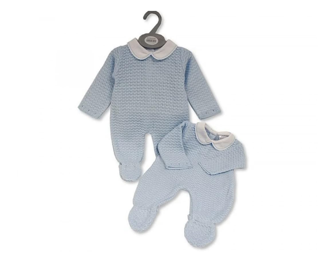 Baby Boys Knitted Long Romper (NB-9 Months)