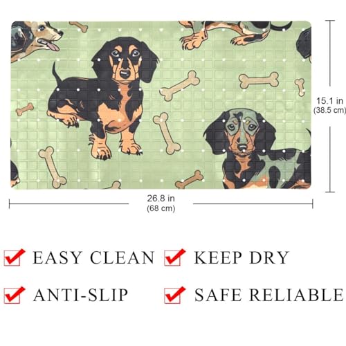 Tapis de bain teckel à séchage rapide : format extra long et absorbant
