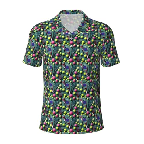 Polo de tennis respirant imprimé raquettes t-shirt de sport léger à manches courtes