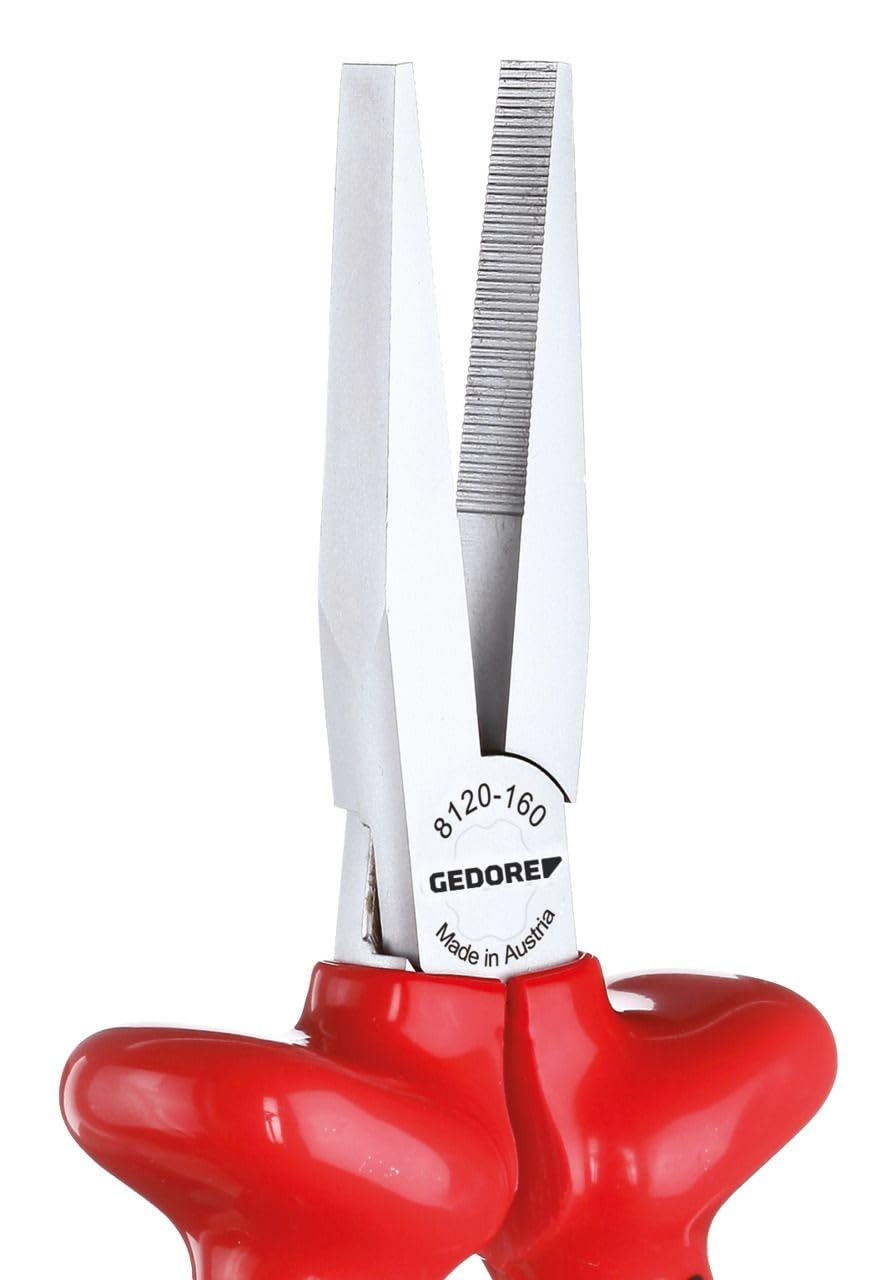 GEDORE VDE 8120-160 VDE Flat Nose Pliers with VDE Dipped Insulation