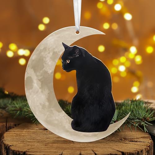 OASSIE Christmas Black Cat Gifts for Women Men - Christmas Ornaments 2026