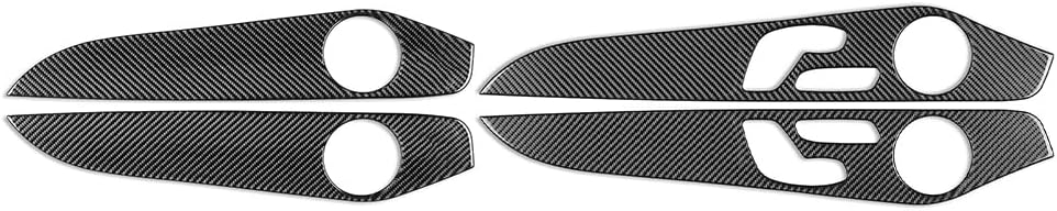 Cnoula11 Black Interior Door Panel Cover Trim Interior Decoration Carbon Fiber Car Side Door Frame Decorative Cover Trim J for Benz C Class W205 2014-2021 GLC Class X253 2016-2021