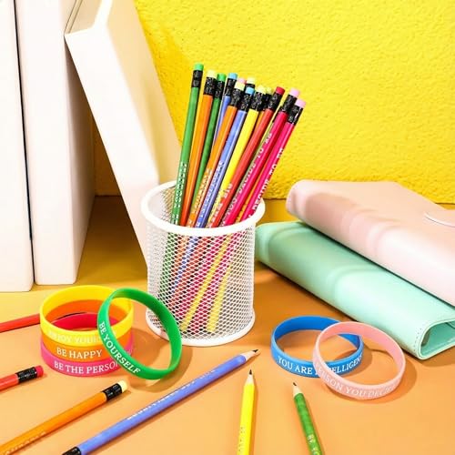 Sabary Set de 48 lápices motivacionales con pulseras miniatura 7