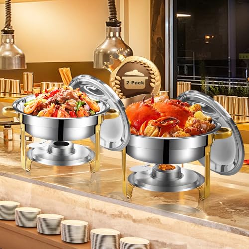 Couverts ronds en acier inoxydable avec couvercle : solution buffet chaud