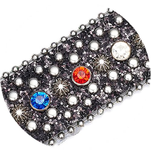 Patriotic Rhinestone Belt, Eagle Star Buckle Crystal Studded Western Cowboy Belt American Flag Bling Belt for Jeans4