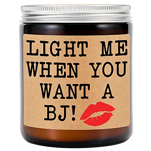 GSPY Scented Candles - Gifts for Him, Naughty Gifts for Men - BJ Candle, Funny Gifts for Boyfriend, Husband Gifts - Naughty Anniversary, Birthday Gifts for Husband, Boyfriend, Fiance - Dirty Candles