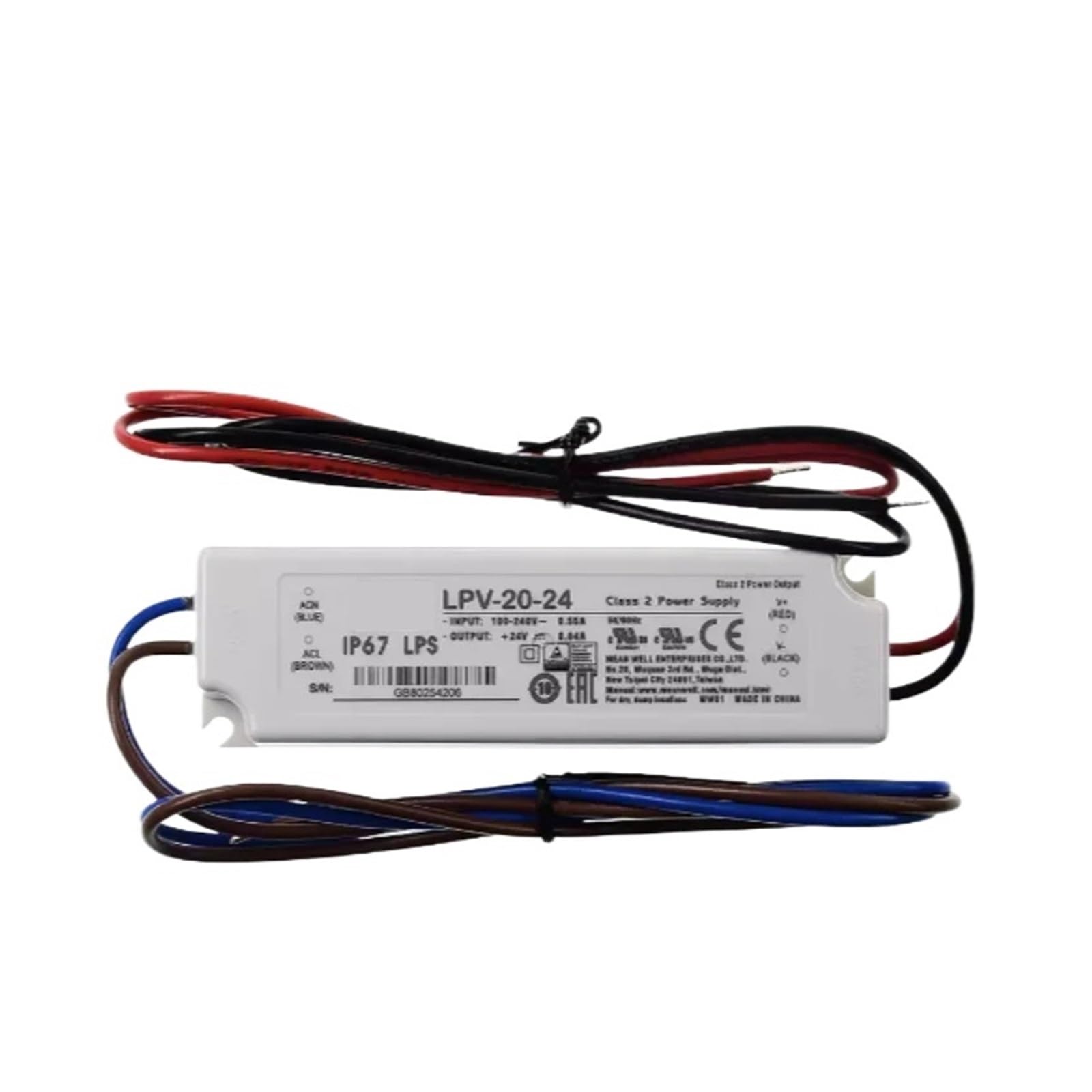 Alimentation à découpage LPV-20-24 contre les micro-coupures de courant en 24V 0,84A