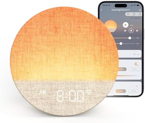 Dreamegg Réveil Simulateur d'Aube avec Contrôle par App, Reveil L...