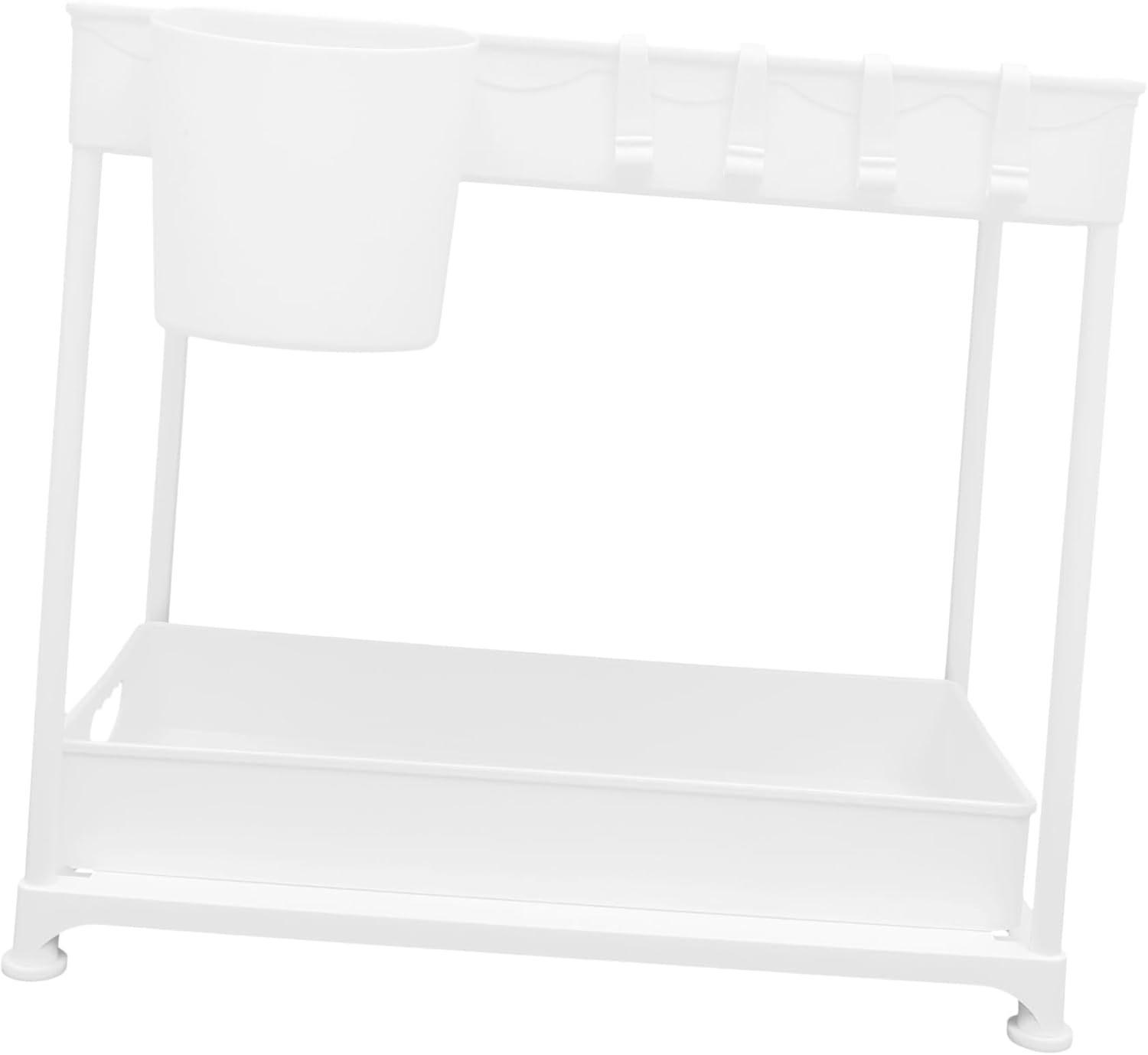 1set under Kitchen Sink Organizer Retractable Storage Rack for Kitchen Cabinet Pull-out Shelf with Guardrail Design of Telescopic Sink Shelf for Easy Access and Organization