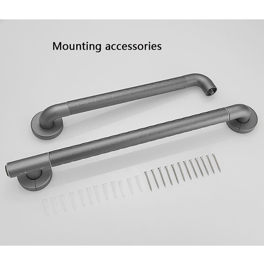 asidero de ducha, Barras de Agarre de Seguridad for Ducha Barra de Agarre for Baño de Acero Inoxidable con Acabado Chapado en Plástico Pasamanos for Inodoro de 90 Grados Manija de Bañera con Anillo Fl
