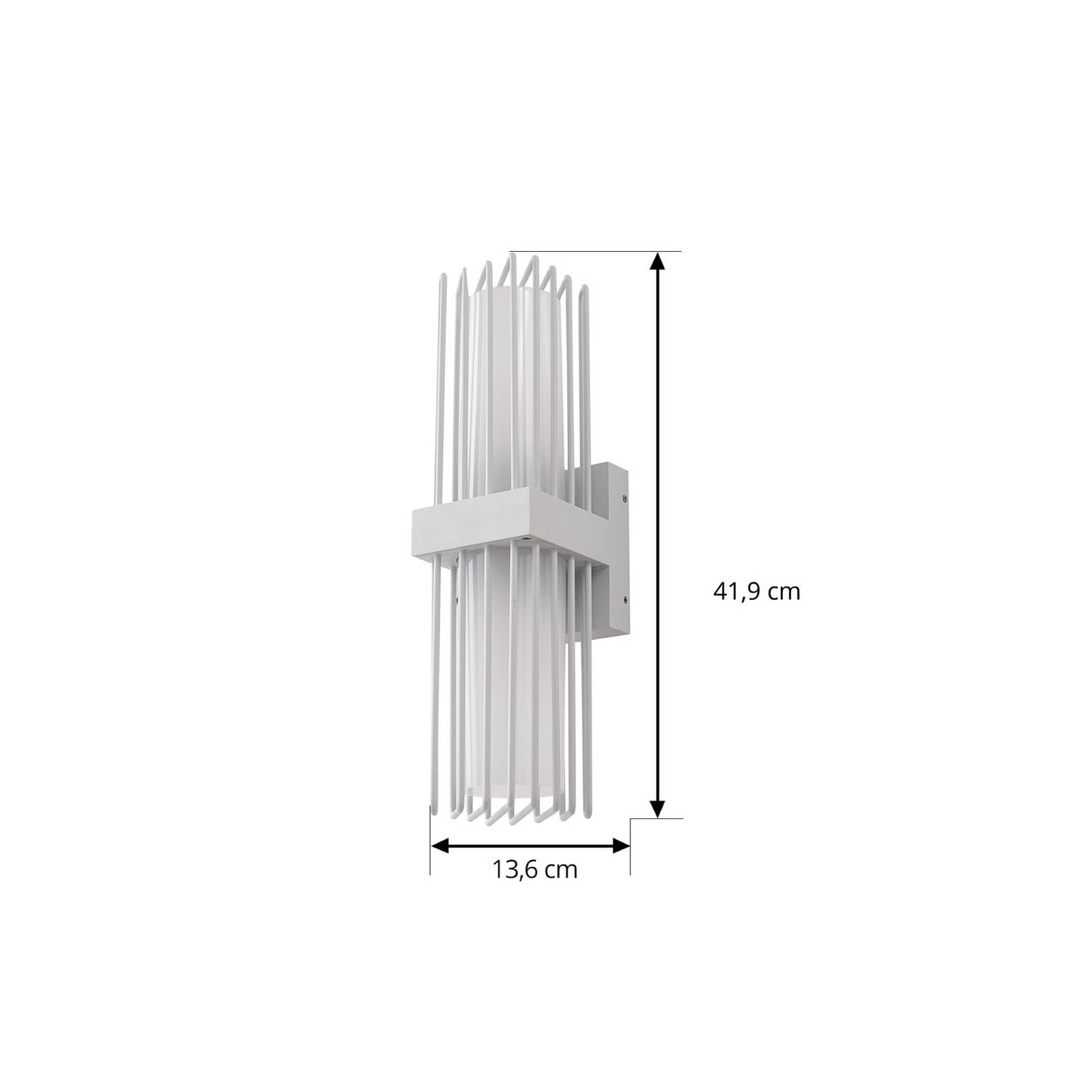Lucande Applique Exterieur Chandan à intensité variable (Moderne) en Blanc Aluminium (à 2 lampes, E27) Murale Luminaire Lampe Jardin Eclairage
