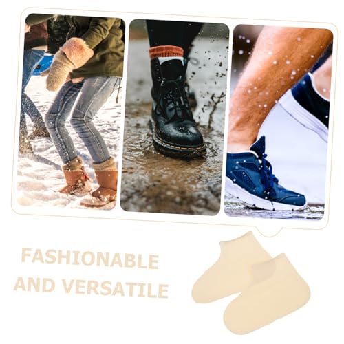 3 pares de fundas protectoras para calzado para mujer, fundas impermeables para botas, hechas de látex miniatura 2