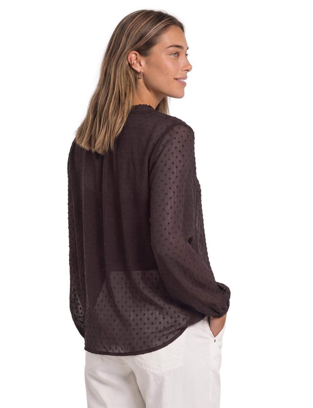 Street One Chiffon-Bluse mit Split Neck und Bändern