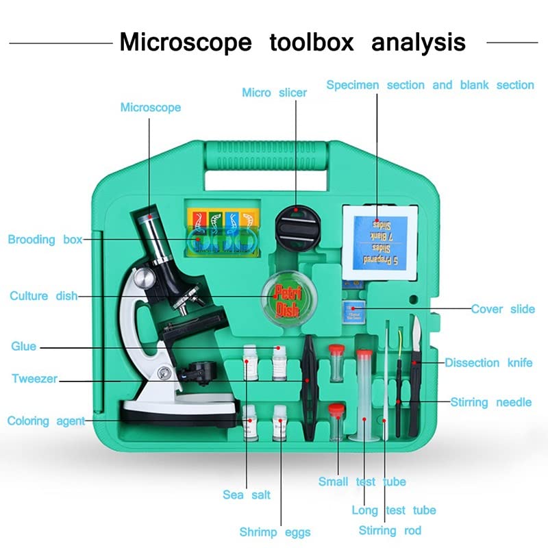 Microscope Digital Microscope Set with Accessories Kit 100X-1200X Mini Magnifier