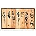 Dtoterul Sellos de Madera 8 piezas Juego de Sellos de Impresión de Madera Sello Sellos Decorativos Sello de Goma de Madera Vintage Sellos Personalizados Madera para Scrapbooking Diario de Balas
