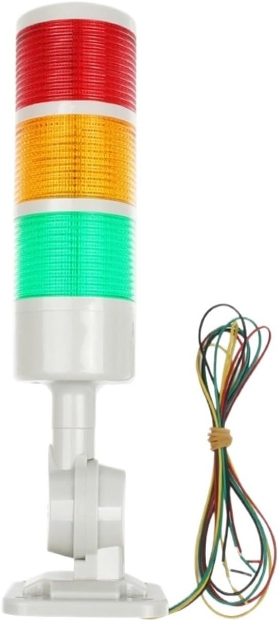3 Layers Rotatable 180 Stack Light Red Warning Lights Industrial for CNC Machine DC 24V 12V AC220V 110V Steady Flashing LED(DC 12V-24V Buzzer)