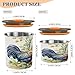 YETTASBIN Rooster Airtight Food Storage Containers 900ml/30oz, Stainless Steel Coffee Canisters with Vacuum-Lock Lid for Kitchen Organization, Coffee Bean, Tea, Sugar, Flour
