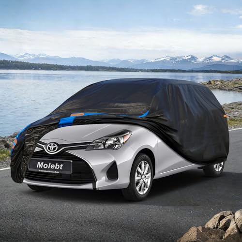 Image of Custom Fit Car Cover for Toyota Yaris Hatchback, Upgraded Seamless Waterproof All Weather Outdoor Auto Cover, Scratch-Resistant UV /Snow /Rain Protection