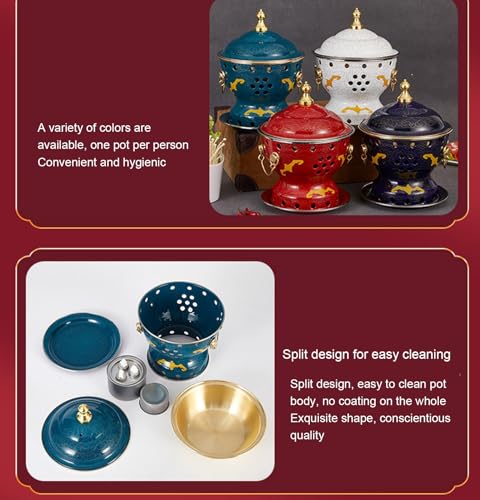 Olla pequeña de cobre para una persona 18 cm tradicional china miniatura 6