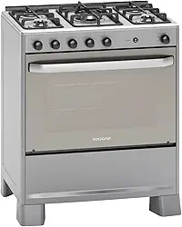 SUGGAR FOGÃO SELECT PRATA MESA DE INOX 5 BOCAS TRIPLA CHAMA TREMPES DUPLAS FERRO FUNDIDO PORTA ESPELHADA ACENDIMENTO AUTOMÁTICO BIVOLT FGISL510PRIX