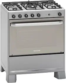 SUGGAR FOGÃO SELECT PRATA MESA DE INOX 5 BOCAS TRIPLA CHAMA TREMPES DUPLAS FERRO FUNDIDO PORTA ESPELHADA ACENDIMENTO AUTOMÁTICO BIVOLT FGISL510PRIX