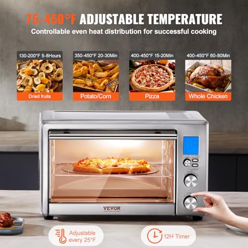 VEVOR-Air-Fryer-Toaster-Oven-28L296Qt-Large-Capacity-10-in-1-Functional-Convection-Oven-1800W-2-Tier-Toaster-Ovens-Countertop-Combo-with-Wire-Racks-Pizza-Pan-Gloves-Home-and-Commercial-Use VEVOR Air Fryer Toaster Oven 28L296Qt Large Capacity 10 in 1 Functional Convection Oven 1800W 2 Tier Toaster Ovens Countertop Combo with Wire Racks Pizza Pan Gloves Home and Commercial Use