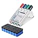Produktbild Staedtler 351 WP4 Lumocolor Whiteboardmarker, 4 Stück in aufstellbarer Staedtler Box, farblich sortiert im Bonus Pack mit blauem Löscher