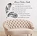 Wall Stickers Murale Adesivo In Vinile Con Piume Di Testo Decorazione Acchiappasogni Boho Art Camera Da Letto Soggiorno Decalcomania 57X36 cm