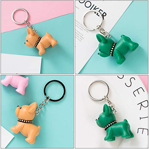 SOIMISS Pcs 2 Chaveiro Cão Francês Bull Dog Pingente Anel Chave Cão Animal de Estimação Memorial Jói