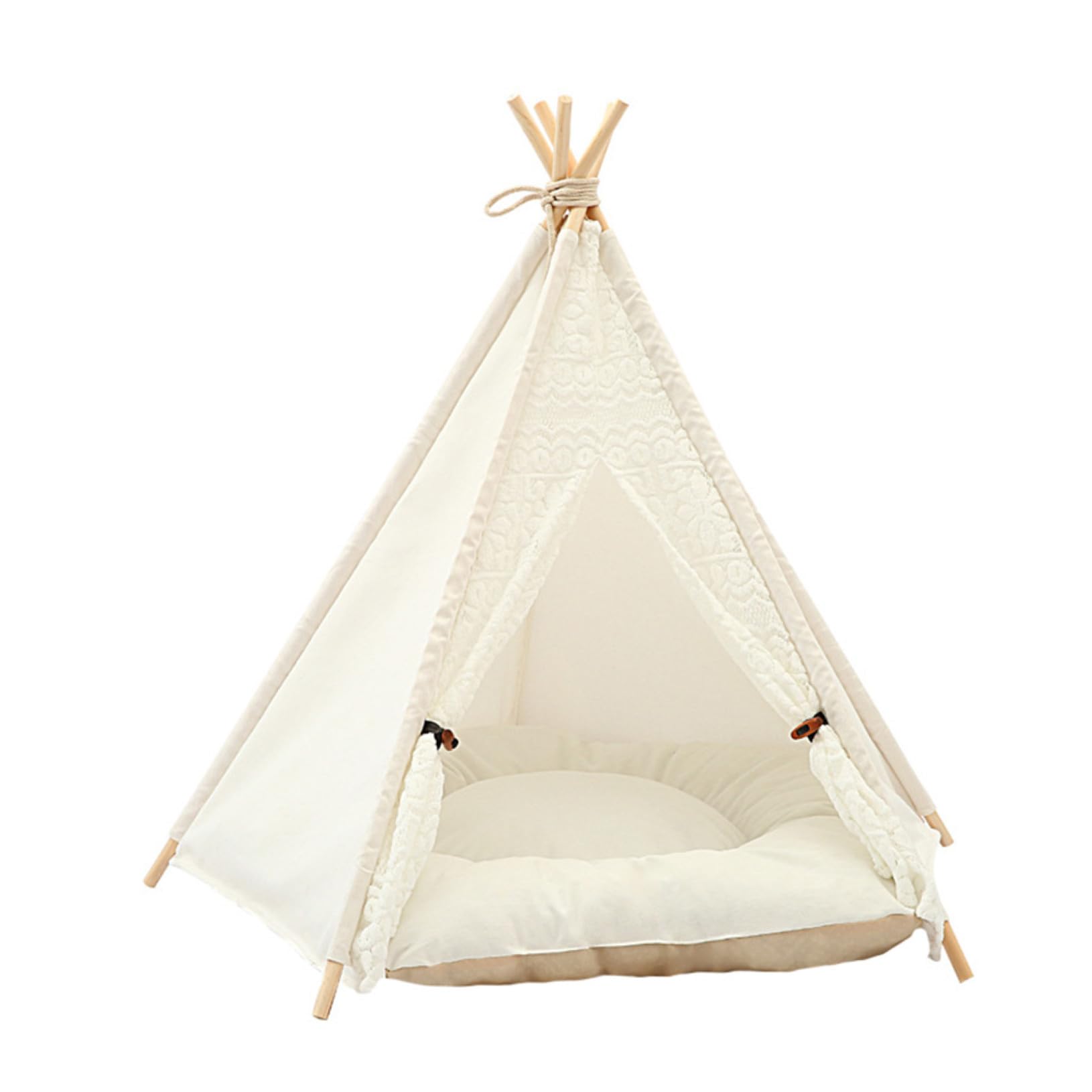 Tente pour animaux lavable et portable avec coussin moelleux amovible pour chiot