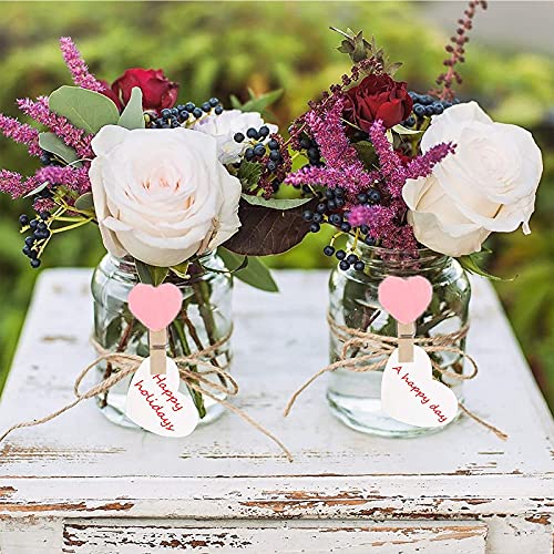 Cuore Mollette in Legno 100 Pezzi Molletta