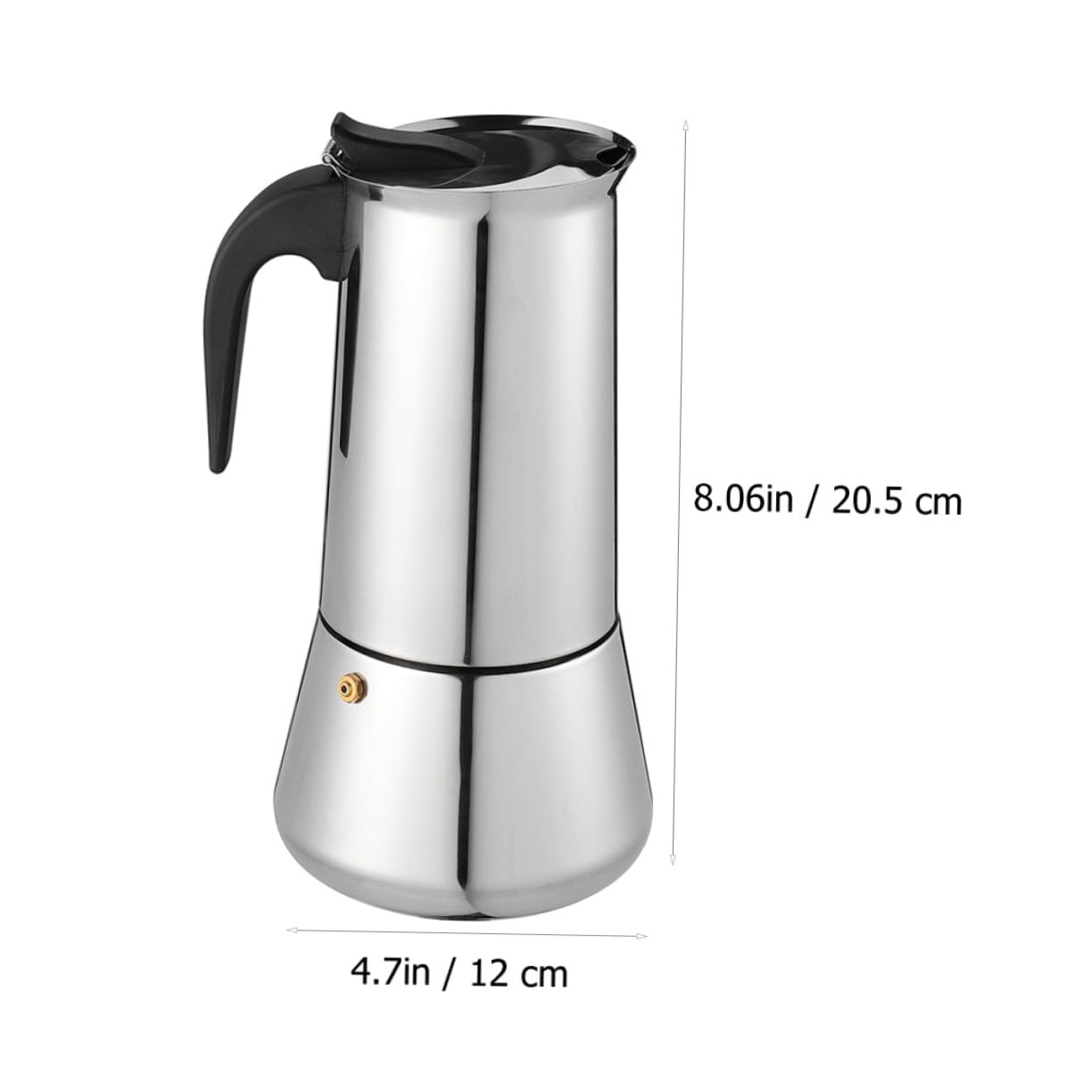 Cafetera Espresso de 300ml en Acero Inoxidable, Plata