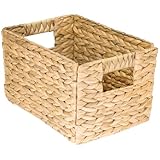 HMF Cesta de almacenaje trenzada organizadora de jacinto de agua, cesta...