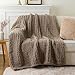 Battilo Beige Chunky Knit Throw Blanket, Soft and Thick Cream Chenille Throw Blanket, 50